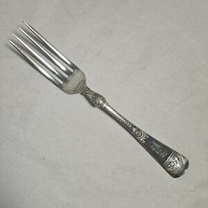 Antique Gorham Sterling Silver Empress 7 5/8" Dinner Fork Monogrammed
